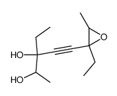 3,6-diethyl-6,7-epoxy-oct-4-yne-2,3-diol Structure