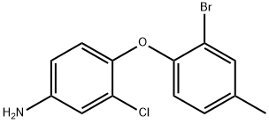 4-(2-溴-4-甲基苯氧基)-3-氯苯胺结构式