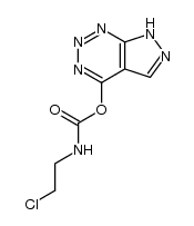 7H-pyrazolo[3,4-d][1,2,3]triazin-4-yl (2-chloroethyl)carbamate结构式