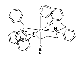 trans-Mo(N2)2((Ph2PCH2CH2CH2)2PPh)(PCH3Ph2) Structure