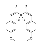 2,2-dichloro-N,N'-bis(4-methoxyphenyl)propanediimidoyl dichloride结构式