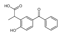 2-(5-benzoyl-2-hydroxyphenyl)propionic acid结构式