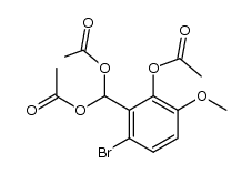 6-Brom-2-acetoxy-3-methoxy-benzaldehyddiacetat结构式