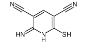 2-AMINO-6-MERCAPTOPYRIDINE-3,5-DICARBONITRILE结构式