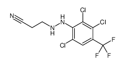 3-[2-[2,3,6-trichloro-4-(trifluoromethyl)phenyl]hydrazinyl]propanenitrile Structure