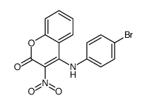 4-(4-bromoanilino)-3-nitrochromen-2-one Structure