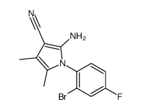 2-Amino-1-(2-bromo-4-fluorophenyl)-4,5-dimethyl-1H-pyrrole-3-carb onitrile Structure