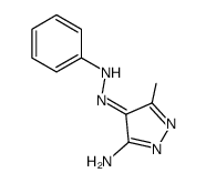 5-Methyl-4-(phenyl-hydrazono)-4H-pyrazol-3-ylamine结构式