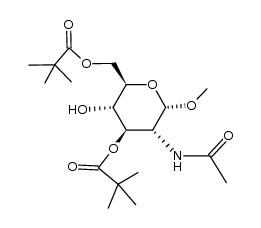 methyl 2-acetamido-2-deoxy-3,6-di-O-pivaloyl-α-D-glucopyranoside Structure