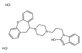 3-[3-[4-(5,6-dihydrobenzo[b][1]benzothiepin-5-yl)piperazin-1-yl]propyl]-1H-benzimidazol-2-one,dihydrochloride Structure