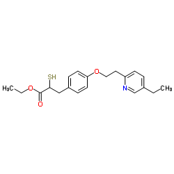 α-Thio-4-[2-(5-ethyl-2-pyridinyl)ethoxy]benzenepropanoic Acid Ethyl Ester Structure