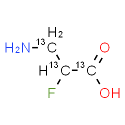 α-Fluoro-β-alanine-¹³C3 Structure