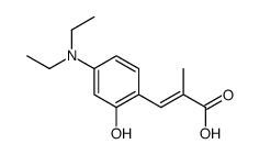 alpha-methyl-2-hydroxy-4-diethylaminocinnamic acid structure