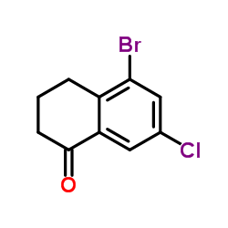 5-Bromo-7-chloro-3,4-dihydro-1(2H)-naphthalenone结构式