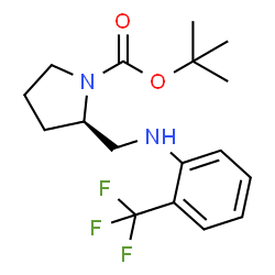 (R)-1-BOC-2-([(2-TRIFLUOROMETHYL-PHENYL)-AMINO]-METHYL)-PYRROLIDINE Structure