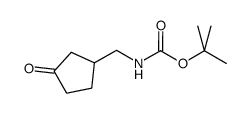 叔-丁基 ((3-氧亚基环戊基)甲基)氨基甲酯结构式