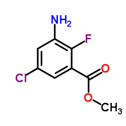 Methyl 3-amino-5-chloro-2-fluorobenzoate Structure