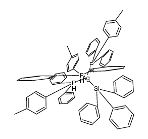 tris(diphenyl-p-tolylphosphan)(triphenylsilyl)silver(I)结构式