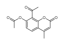 8-acetyl-4-methyl-2-oxo-2H-chromen-7-yl acetate Structure