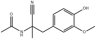 N-[1-cyano-2-(4-hydroxy-3-methoxyphenyl)-1-methylethyl]acetamide structure