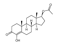 4-hydroxy-3-oxo-4-androsten-17β-yl acetate Structure