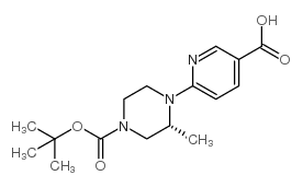 (R)-6-(4-(tert-butoxycarbonyl)-2-methylpiperazin-1-yl)nicotinic acid图片