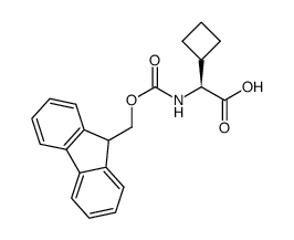 (S)-a-(Fmoc-氨基)环丁基乙酸结构式