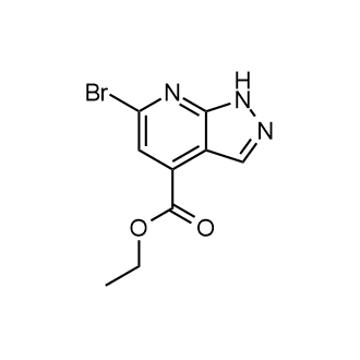 Ethyl6-bromo-1H-pyrazolo[3,4-b]pyridine-4-carboxylate Structure