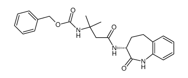 3-benzyloxycarbonylamino-3-methyl- N-[2,3,4,5-tetrahydro-2-oxo-1H-benzazepin-3(R)-yl]butanamide Structure