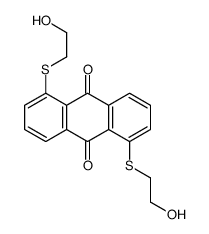 1,5-bis(2-hydroxyethylsulfanyl)anthracene-9,10-dione结构式