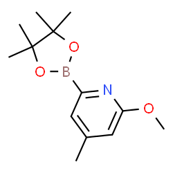 2-Methoxy-4-methyl-6-(4,4,5,5-tetramethyl-1,3,2-dioxaborolan-2-yl)pyridine structure