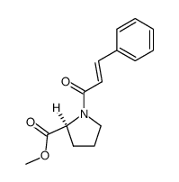 1-[(E)-cinnamoylamino]-pyrrolidine-2-carboxylic acid methyl ester Structure