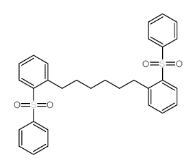 1-(benzenesulfonyl)-2-[6-[2-(benzenesulfonyl)phenyl]hexyl]benzene Structure