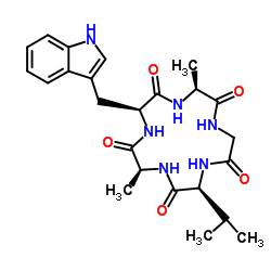 王不留行环肽B结构式