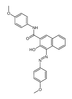 3-hydroxy-N-(4-methoxyphenyl)-4-[(4-methoxyphenyl)azo]naphthalene-2-carboxamide Structure