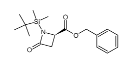 (2R)-benzyl N-(tert-butyldimethylsilyl)-4-oxoazetidine-2-carboxylate Structure