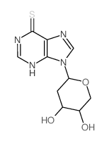 9-(4,5-dihydroxyoxan-2-yl)-3H-purine-6-thione Structure