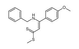 3-Benzylamino-3-(4-methoxy-phenyl)-propen-(2)-dithiosaeure-methylester结构式