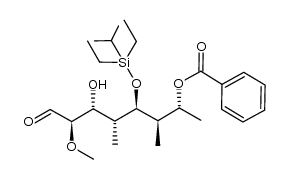 (2R,3R,4R,5R,6R,7R)-7-benzoyloxy-5-diethylisopropylsilyloxy-3-hydroxy-2-methoxy-4,6-dimethyloctanal Structure