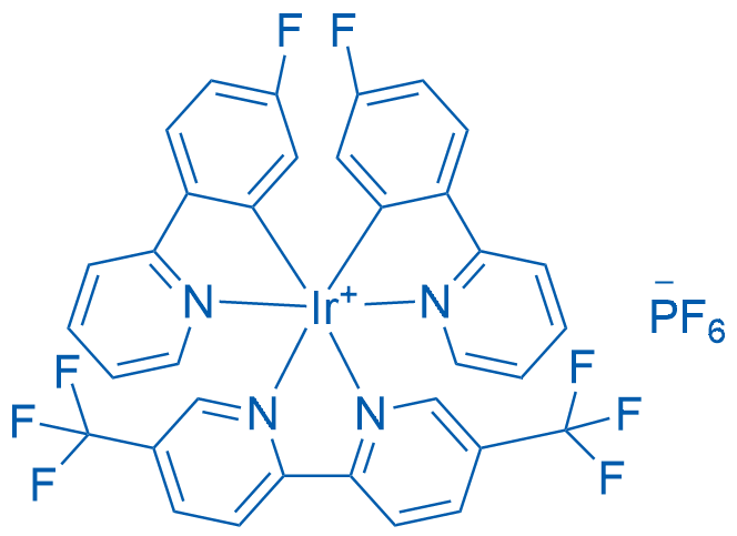 [5,5'-双-三氟甲基]双[(4-氟苯基)吡啶]铱(III)六氟磷酸盐图片