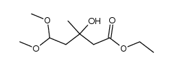 Ethyl 3-hydroxy-5,5-dimethoxy-3-methylpentanoate Structure