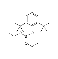 Bis(isopropyloxy)[[2,6-bis(1,1-dimethylethyl)-4-methylphenyl]oxy]borane结构式