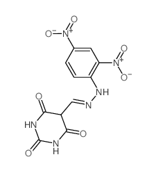 5-Pyrimidinecarboxaldehyde,hexahydro-2,4,6-trioxo-, 5-[2-(2,4-dinitrophenyl)hydrazone] Structure