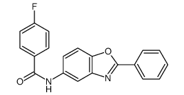 4-fluoro-N-(2-phenyl-1,3-benzoxazol-5-yl)benzamide Structure