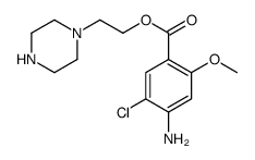 2-piperazin-1-ylethyl 4-amino-5-chloro-2-methoxybenzoate结构式