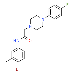 N-(4-BROMO-3-METHYLPHENYL)-2-[4-(4-FLUOROPHENYL)PIPERAZINO]ACETAMIDE structure