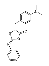 2-anilino-5-(4-dimethylamino-benzylidene)-thiazol-4-one结构式