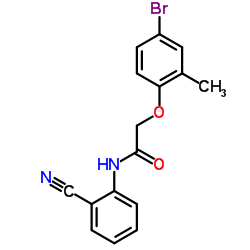 2-(4-Bromo-2-methylphenoxy)-N-(2-cyanophenyl)acetamide Structure