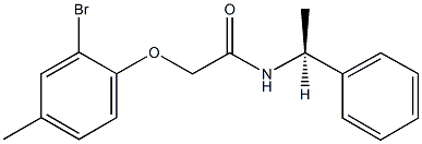 2-(2-bromo-4-methylphenoxy)-N-(1-phenylethyl)acetamide结构式