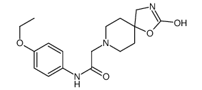 8-(p-Ethoxyphenylcarbamoylmethyl)-1-oxa-3,8-diazaspiro[4.5]decan-2-one结构式